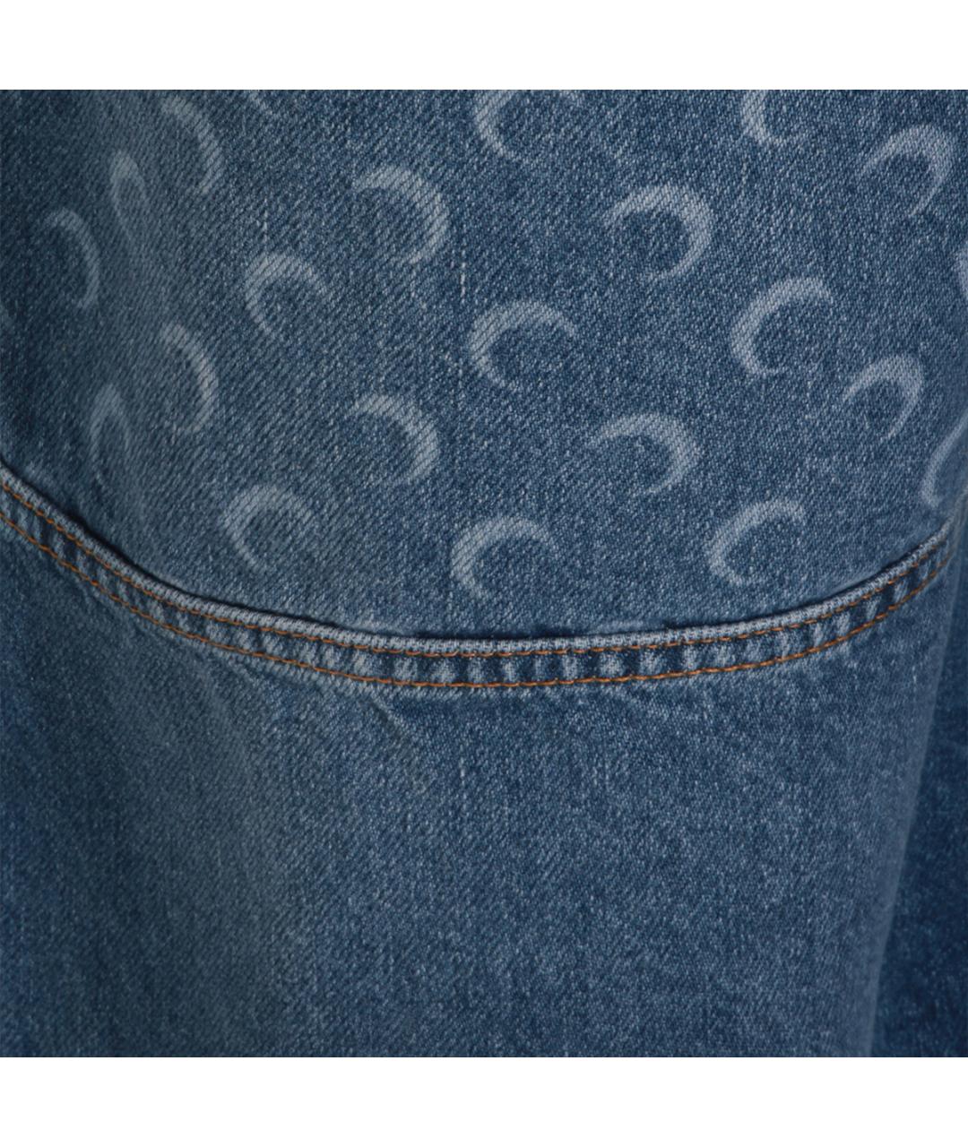 MARINE SERRE Синие хлопковые шорты, фото 4