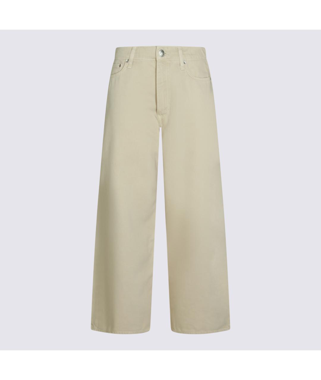 RAG & BONE Бежевые хлопковые прямые джинсы, фото 5