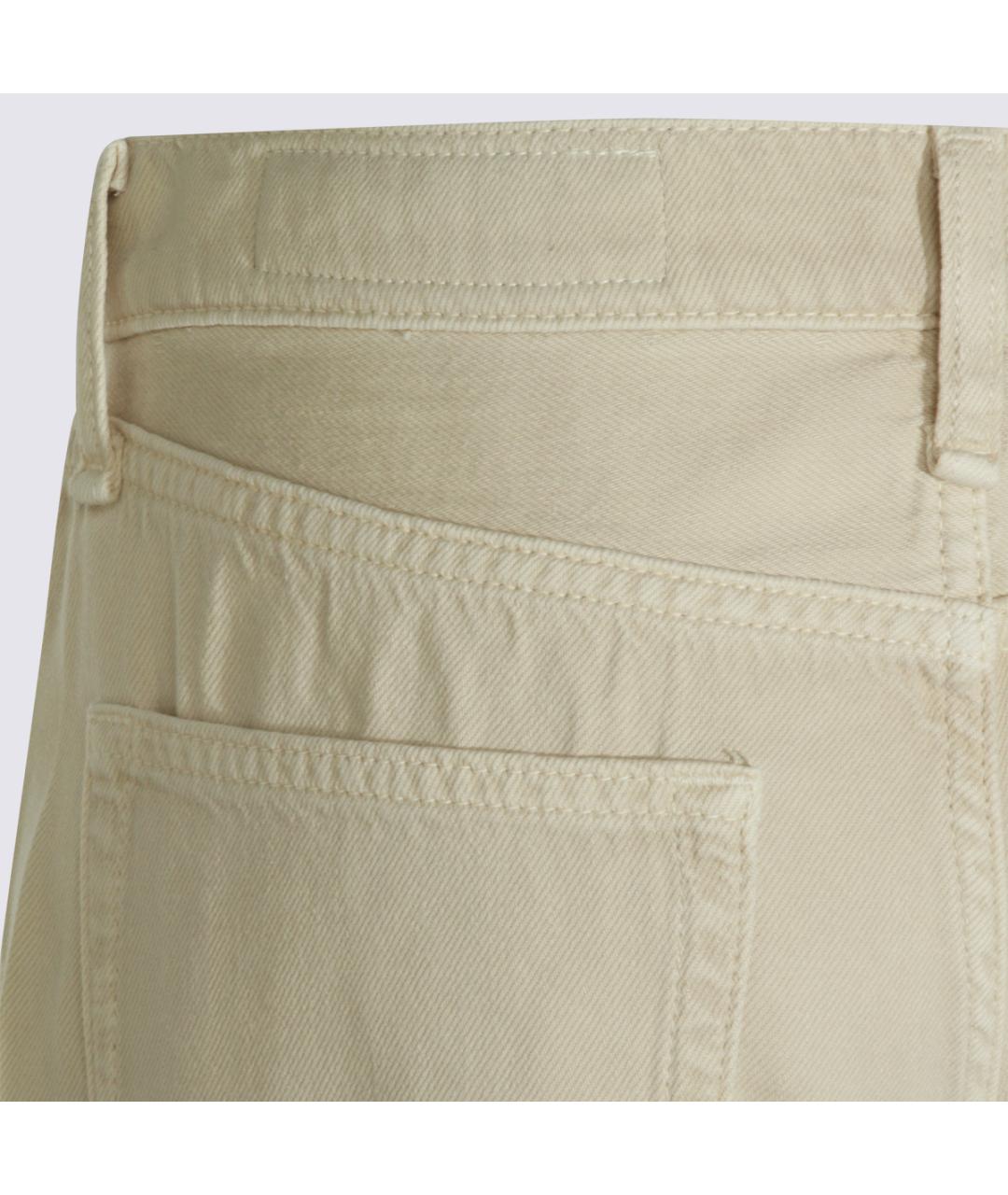 RAG & BONE Бежевые хлопковые прямые джинсы, фото 4
