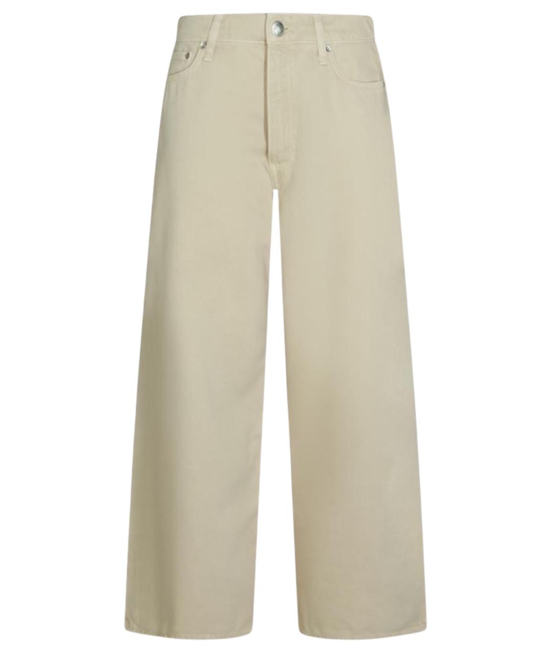 RAG & BONE Бежевые хлопковые прямые джинсы, фото 1