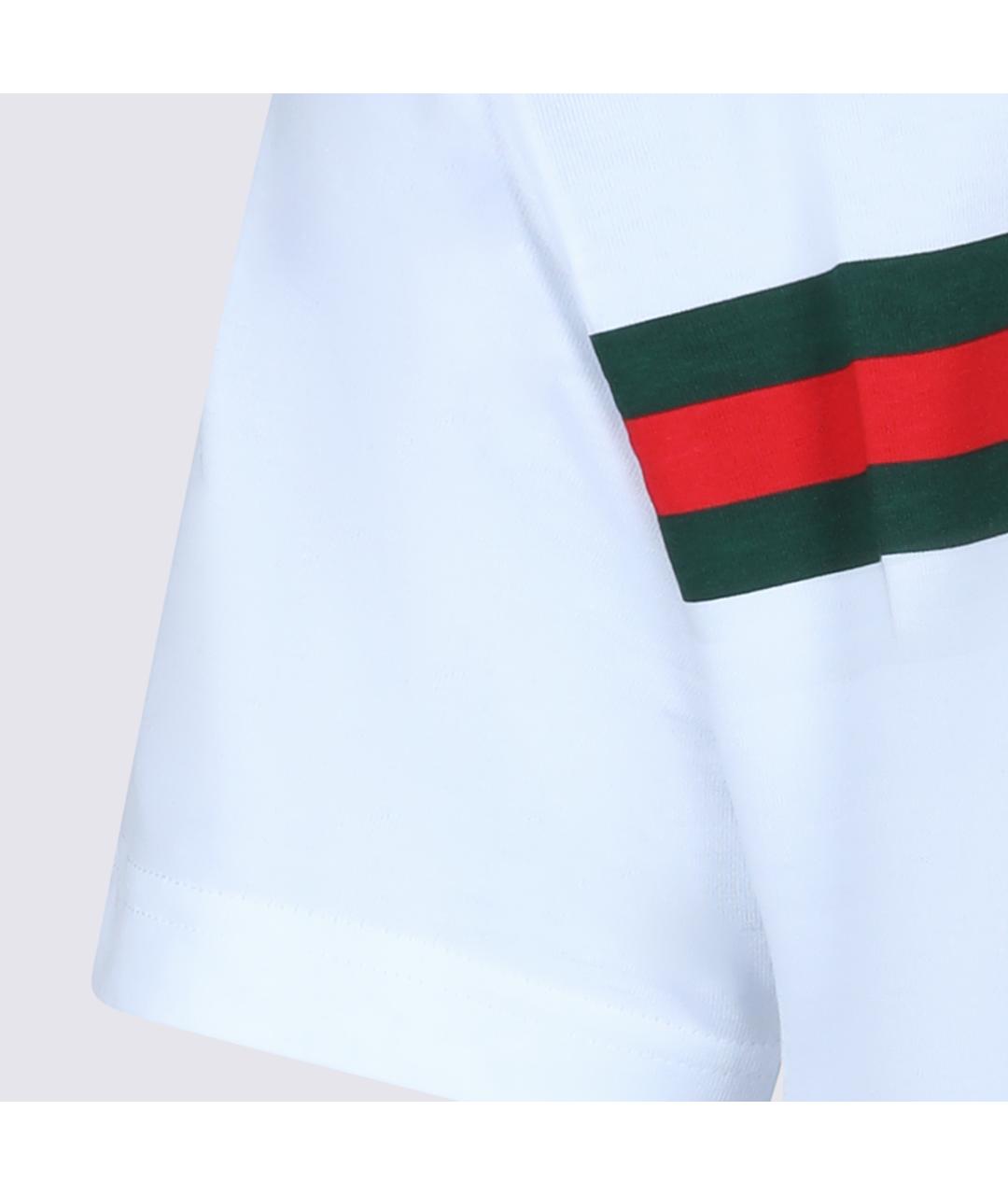 GUCCI Белая хлопковая футболка, фото 4
