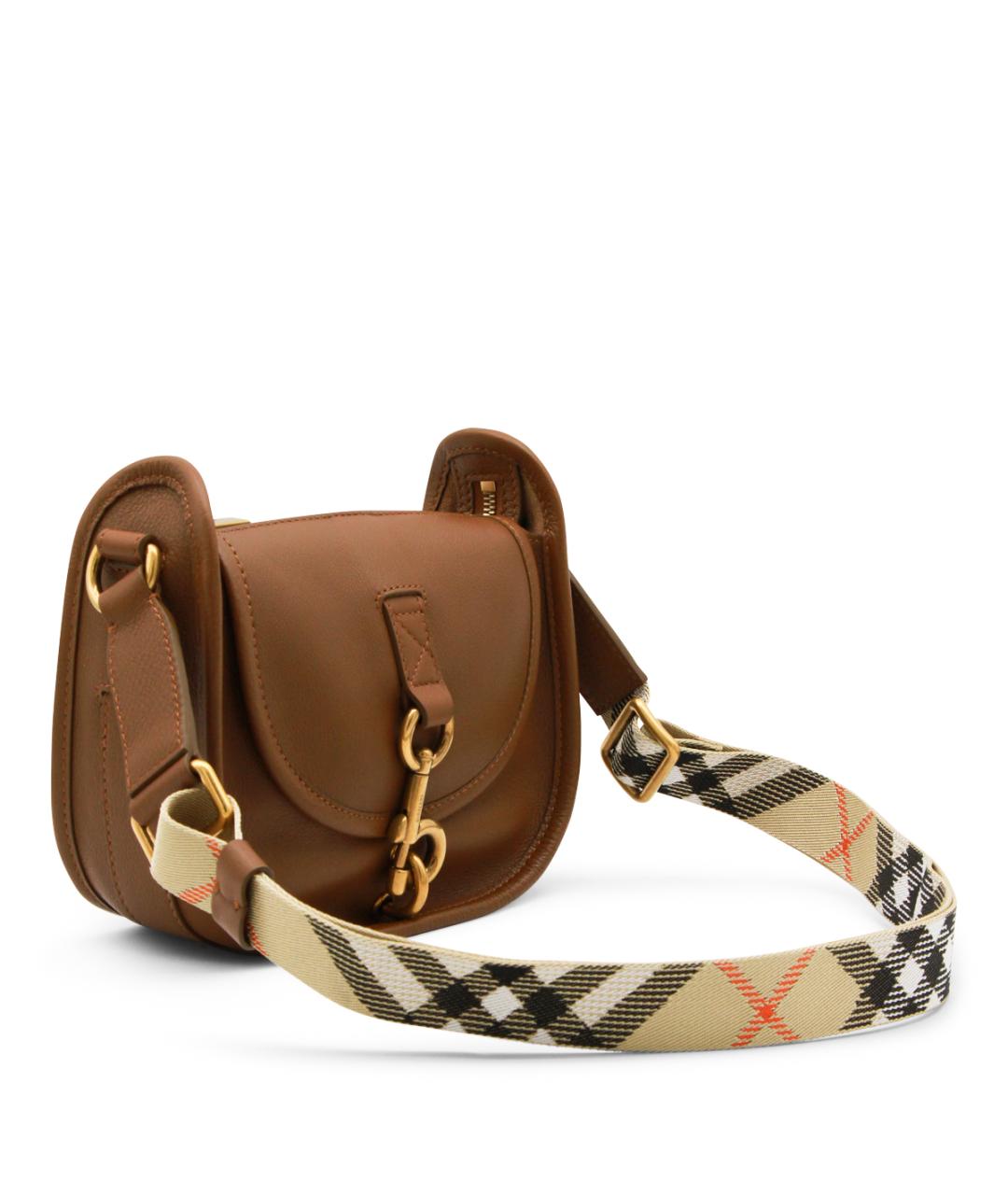 BURBERRY Коричневая кожаная сумка через плечо, фото 2