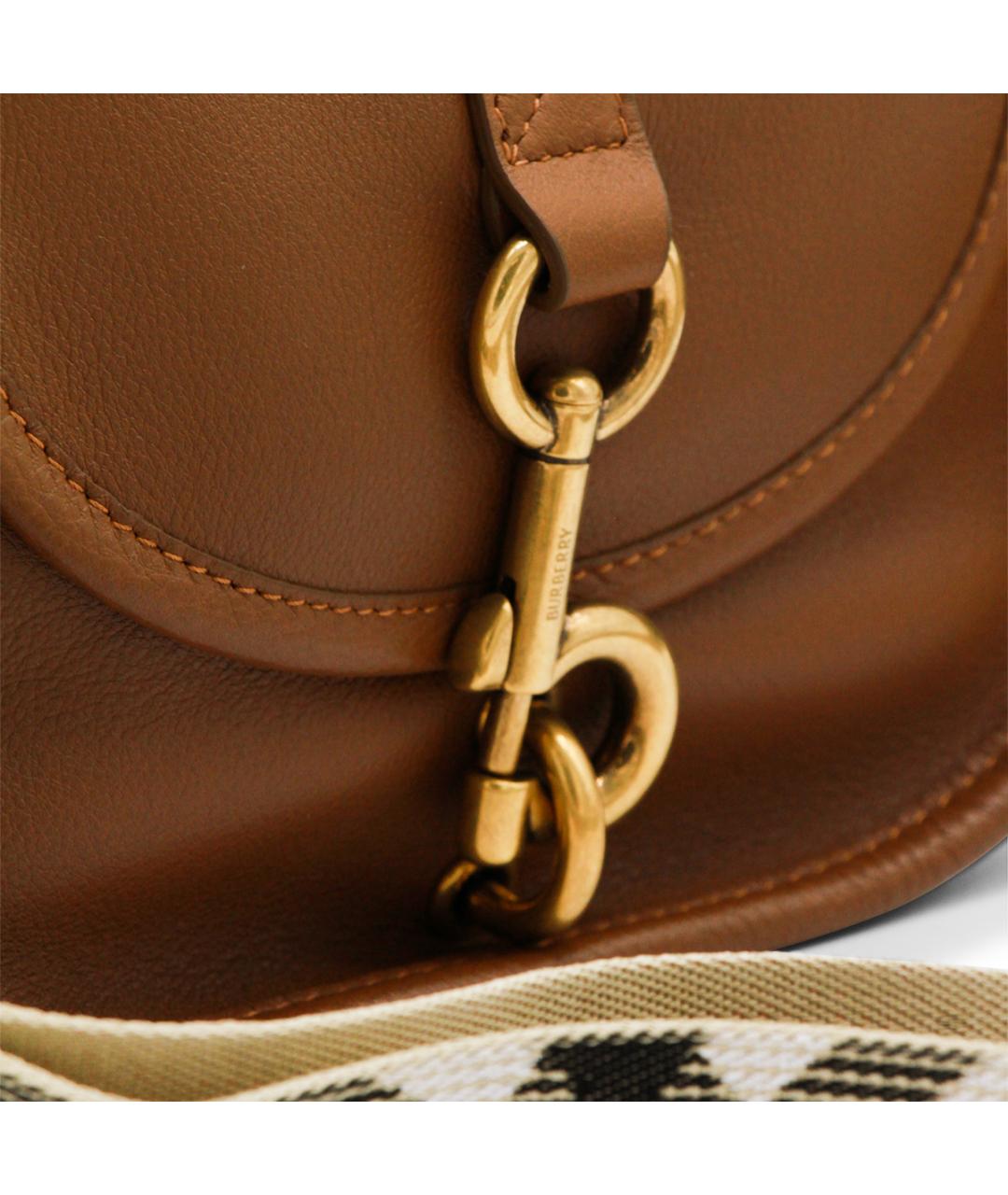 BURBERRY Коричневая кожаная сумка через плечо, фото 4