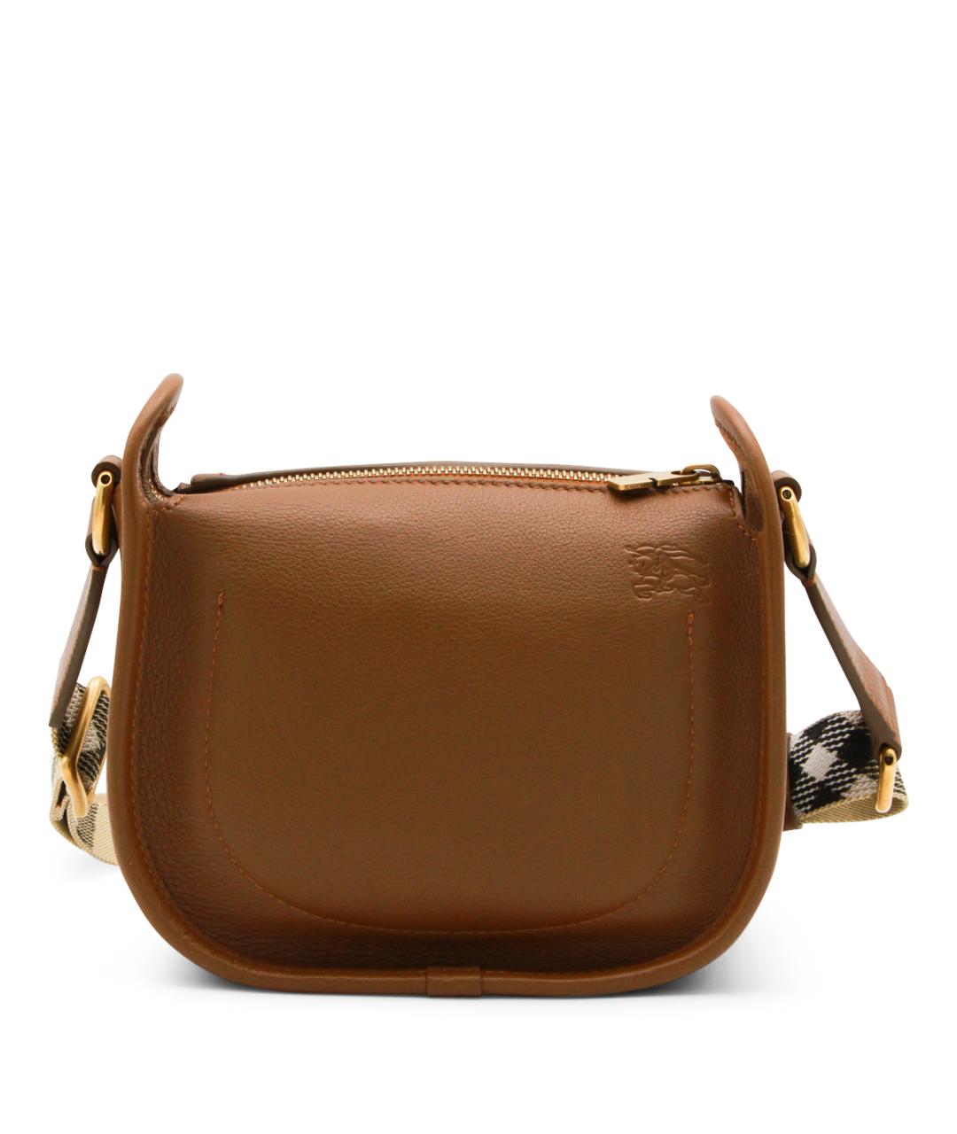 BURBERRY Коричневая кожаная сумка через плечо, фото 3