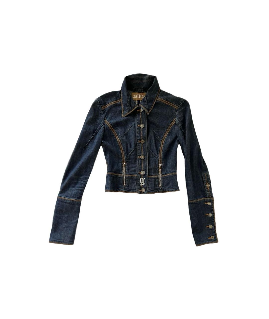 JOHN GALLIANO Темно-синяя хлопковая куртка, фото 5