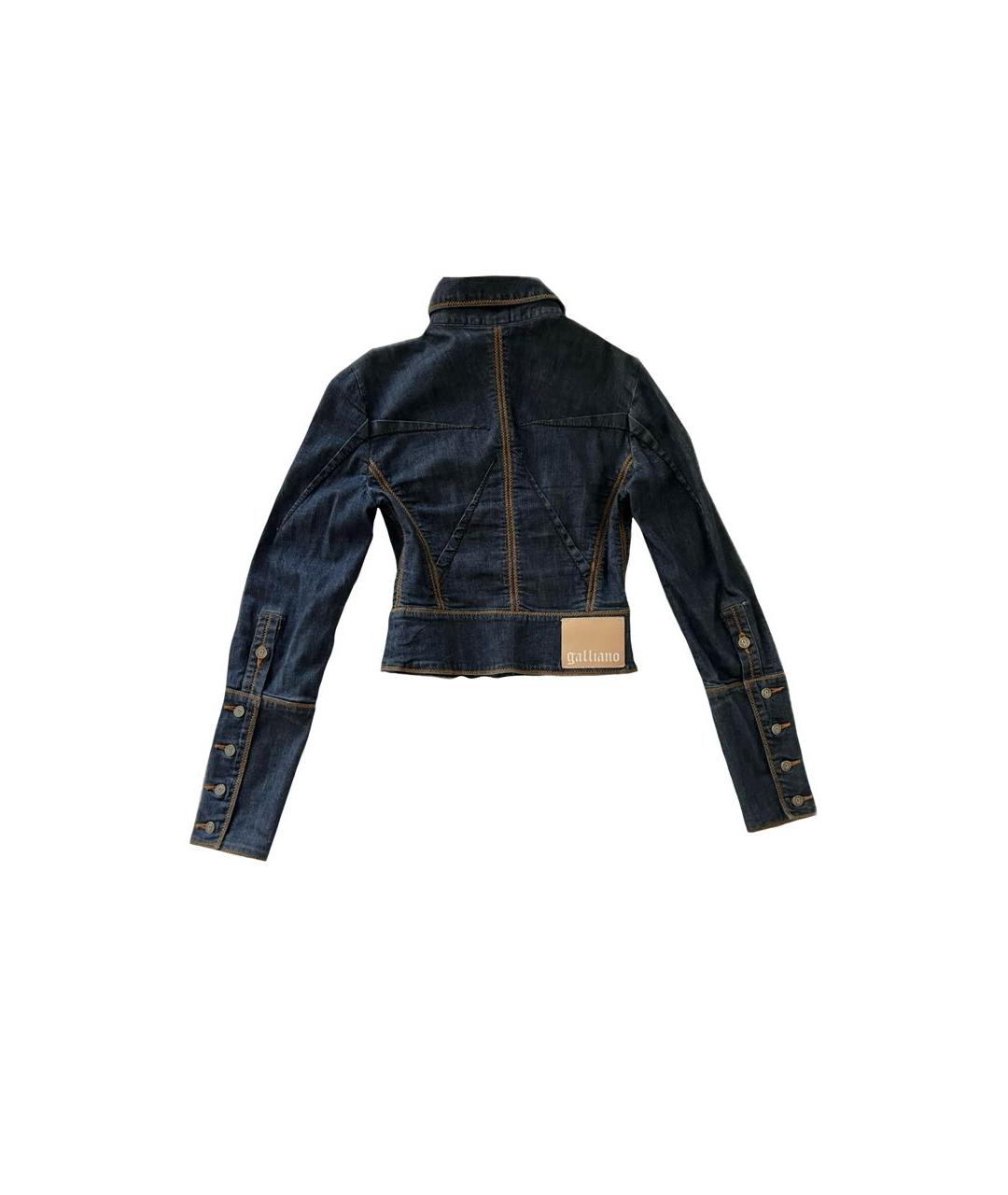 JOHN GALLIANO Темно-синяя хлопковая куртка, фото 2