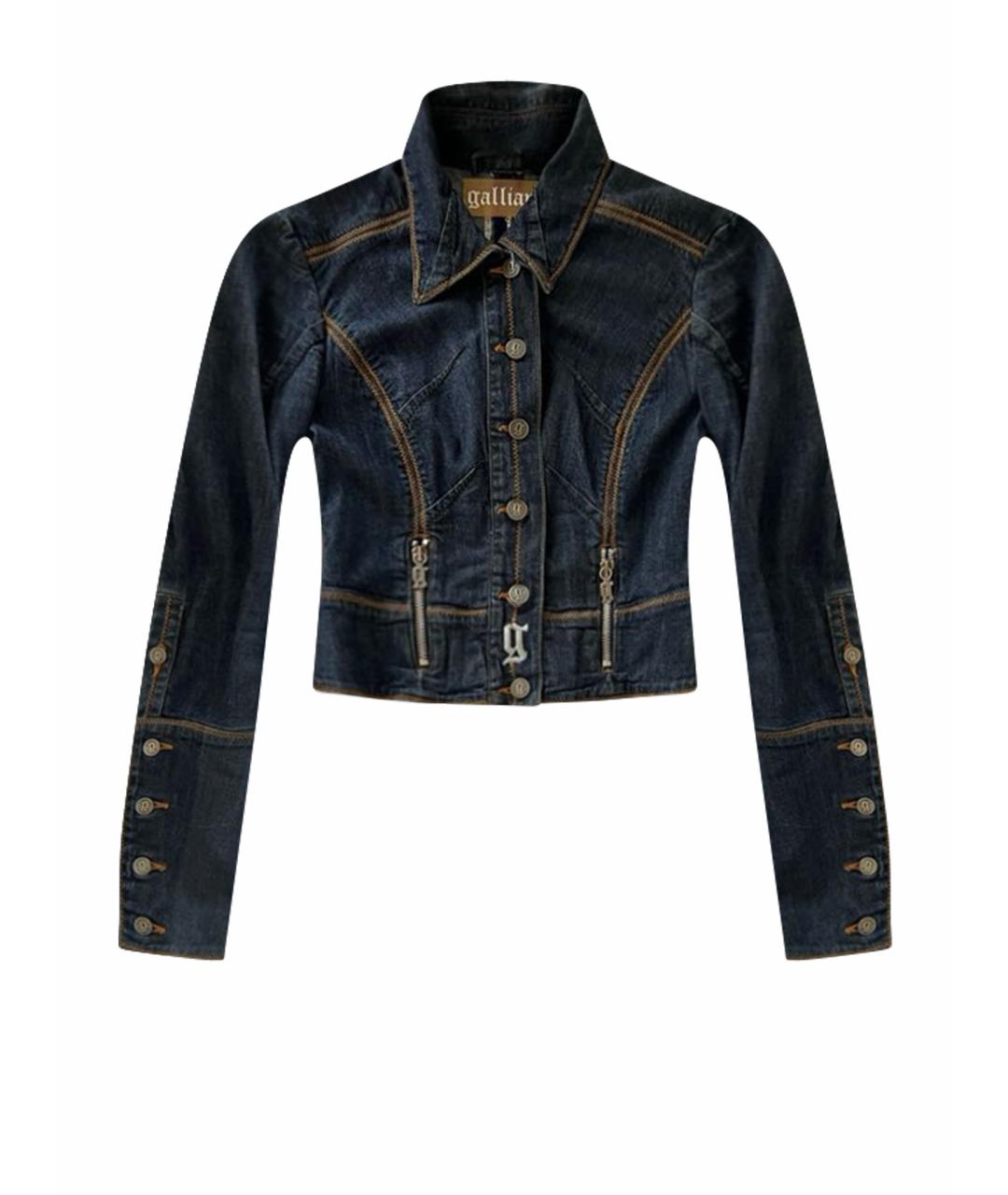 JOHN GALLIANO Темно-синяя хлопковая куртка, фото 1