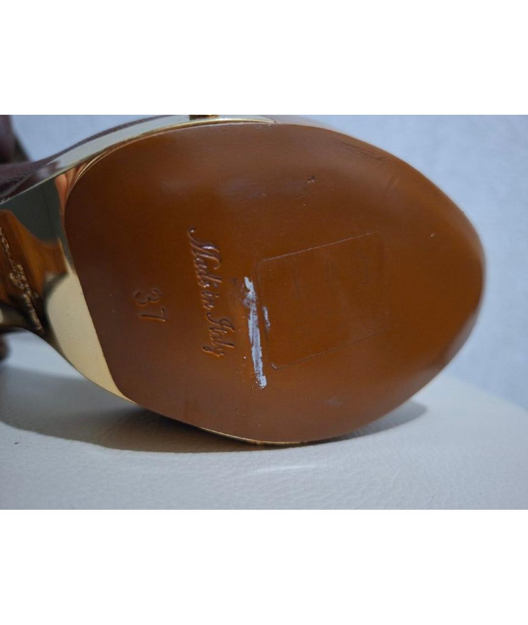 LOUIS VUITTON Коричневые кожаные туфли, фото 5