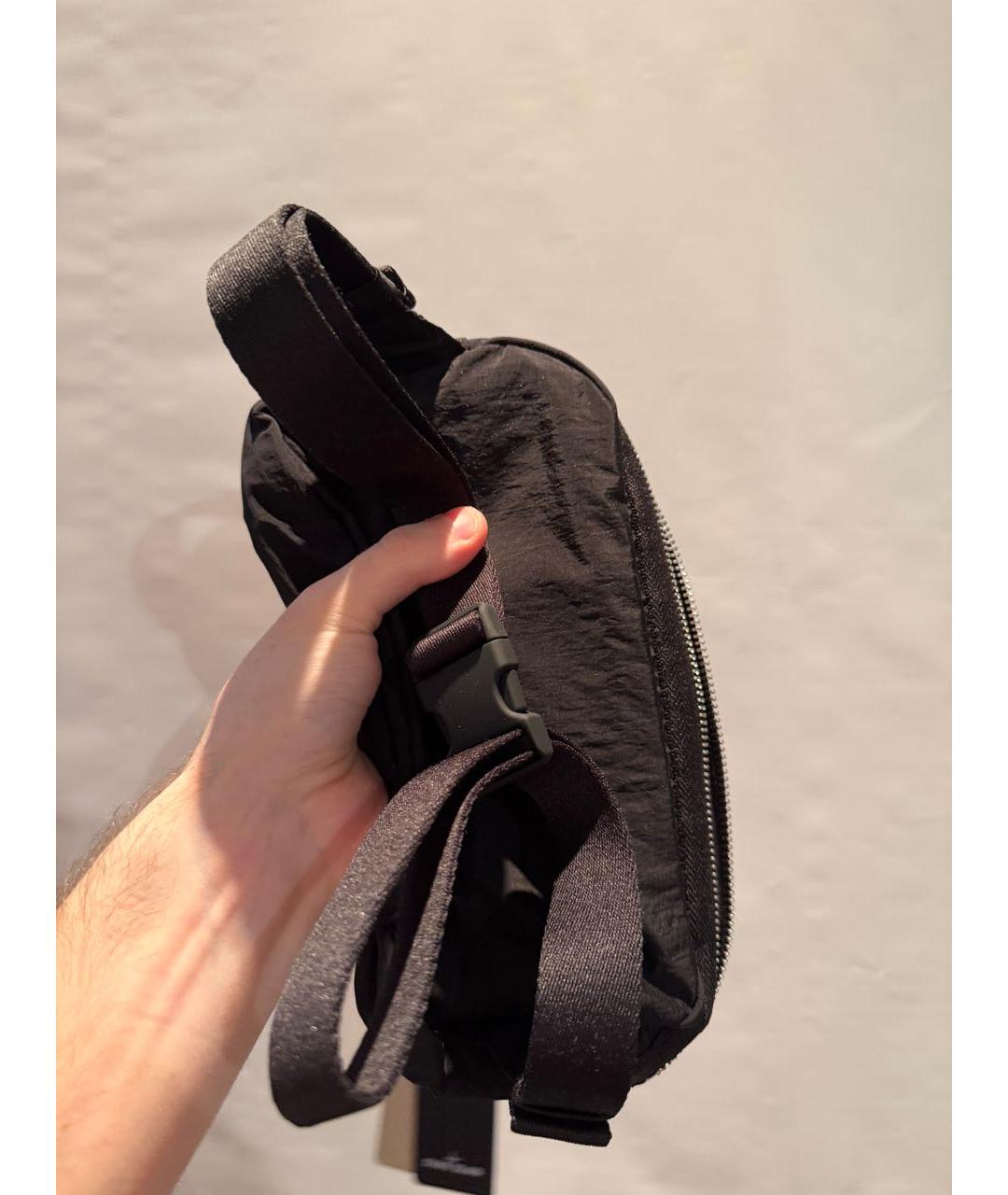 STONE ISLAND Черная тканевая поясная сумка, фото 3