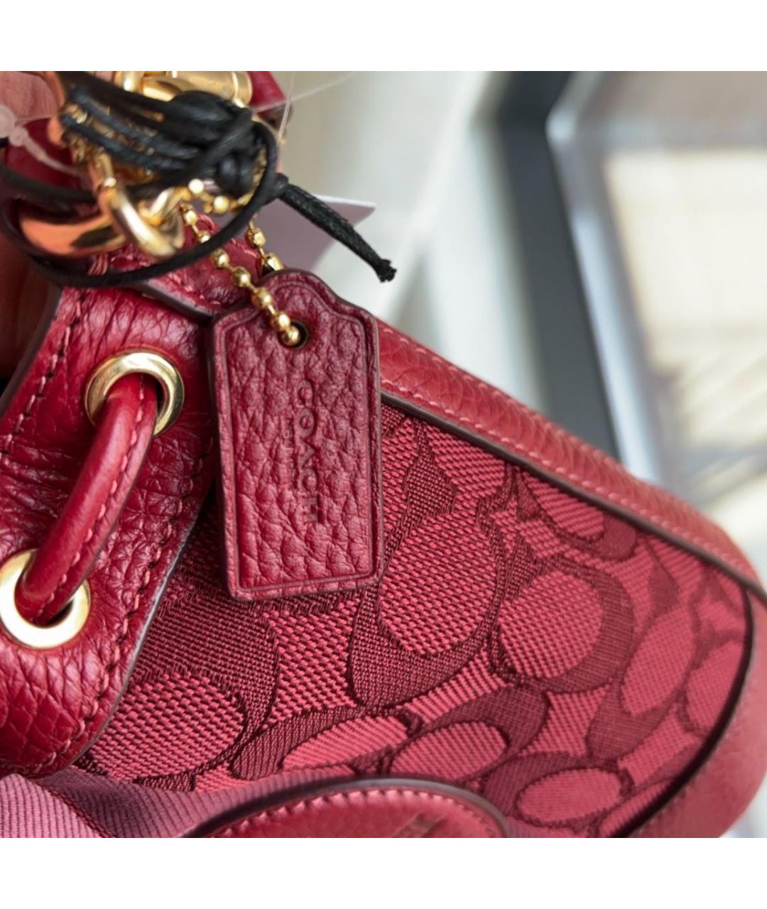 COACH Красная сумка тоут, фото 7