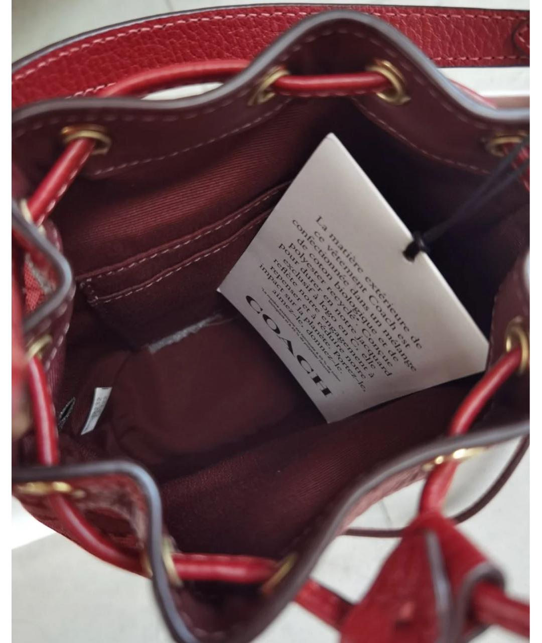COACH Красная сумка тоут, фото 5