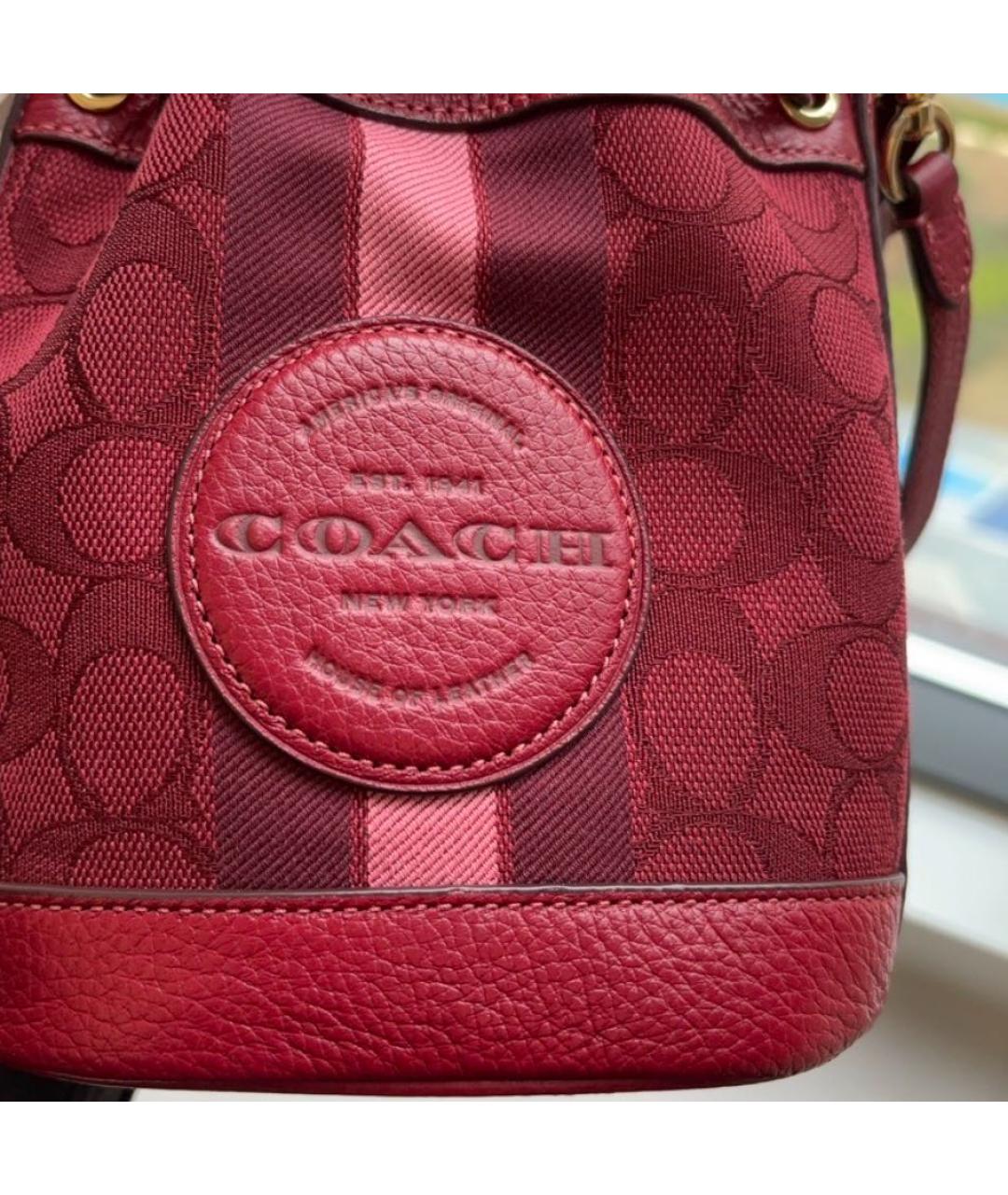 COACH Красная сумка тоут, фото 8