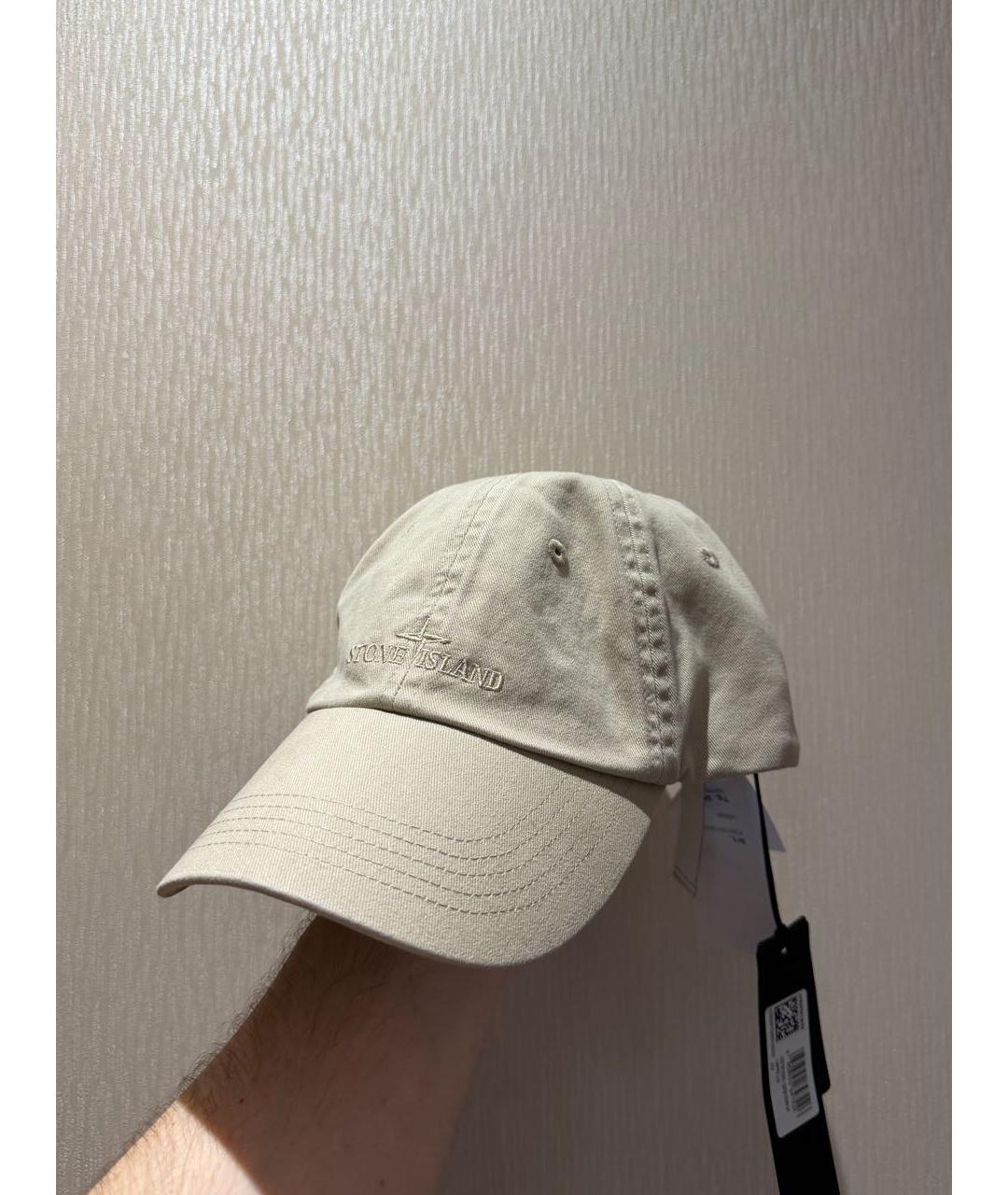 STONE ISLAND Бежевая хлопковая кепка/бейсболка, фото 5