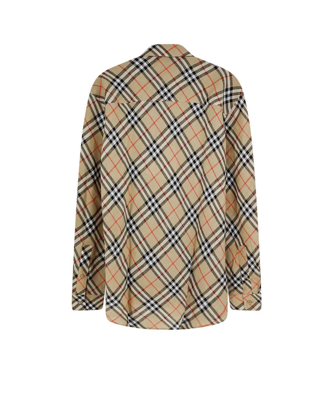 BURBERRY Бежевая льняная кэжуал рубашка, фото 2