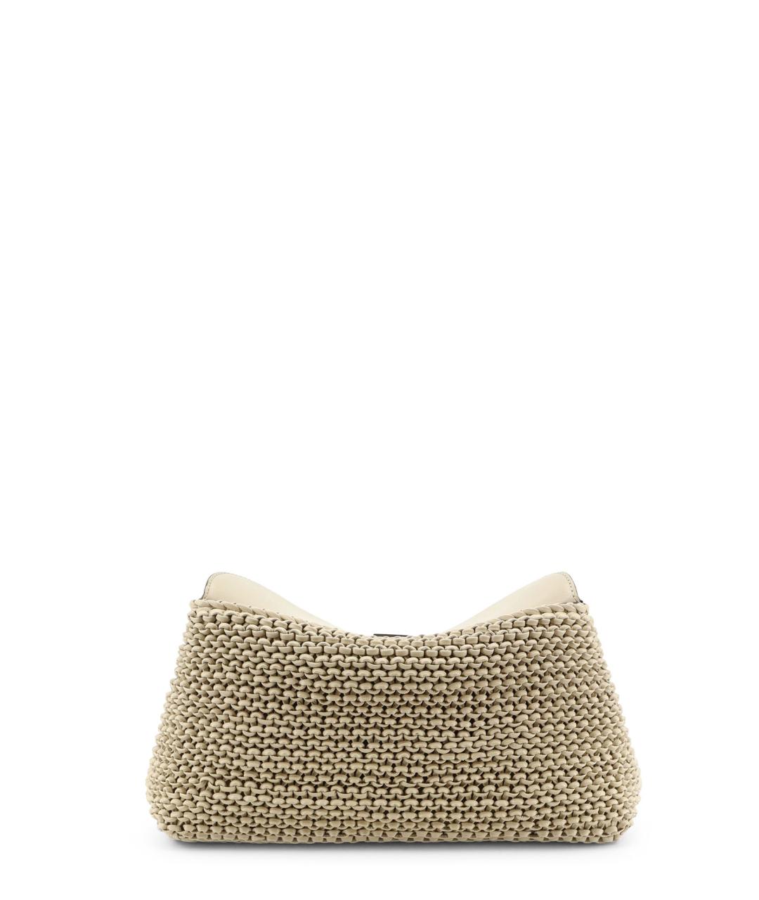 TOTEME Бежевая пелетеная сумка через плечо, фото 2