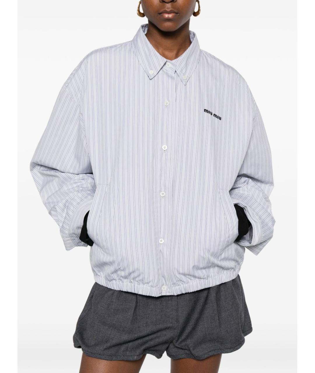 MIU MIU Серая хлопковая куртка, фото 3