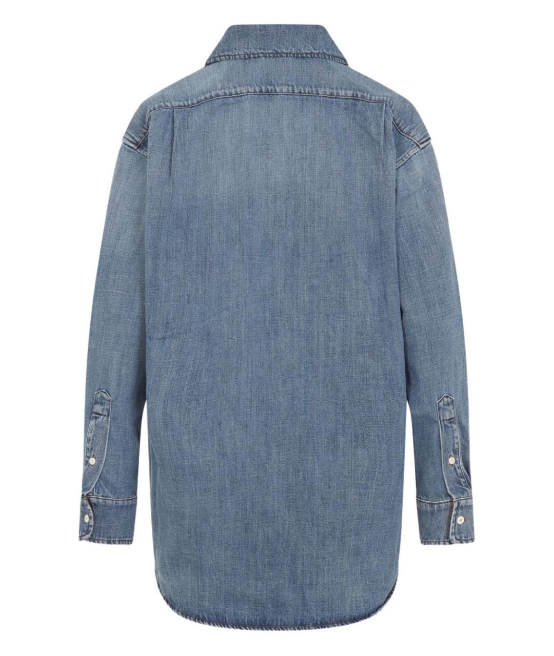 MIU MIU Голубая хлопковая рубашка, фото 3