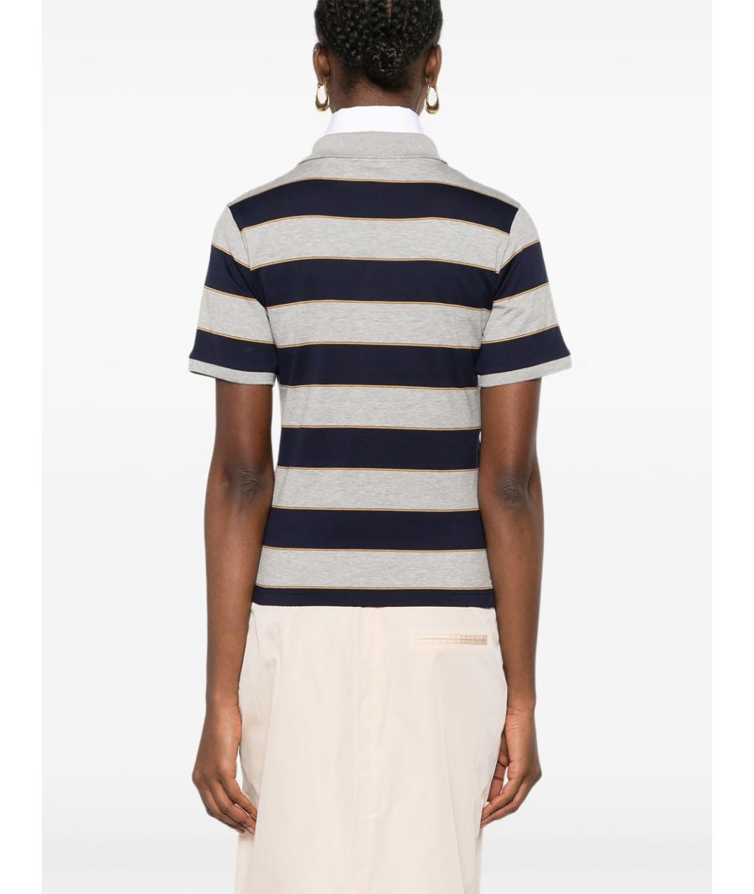 MIU MIU Синяя хлопковая футболка, фото 5