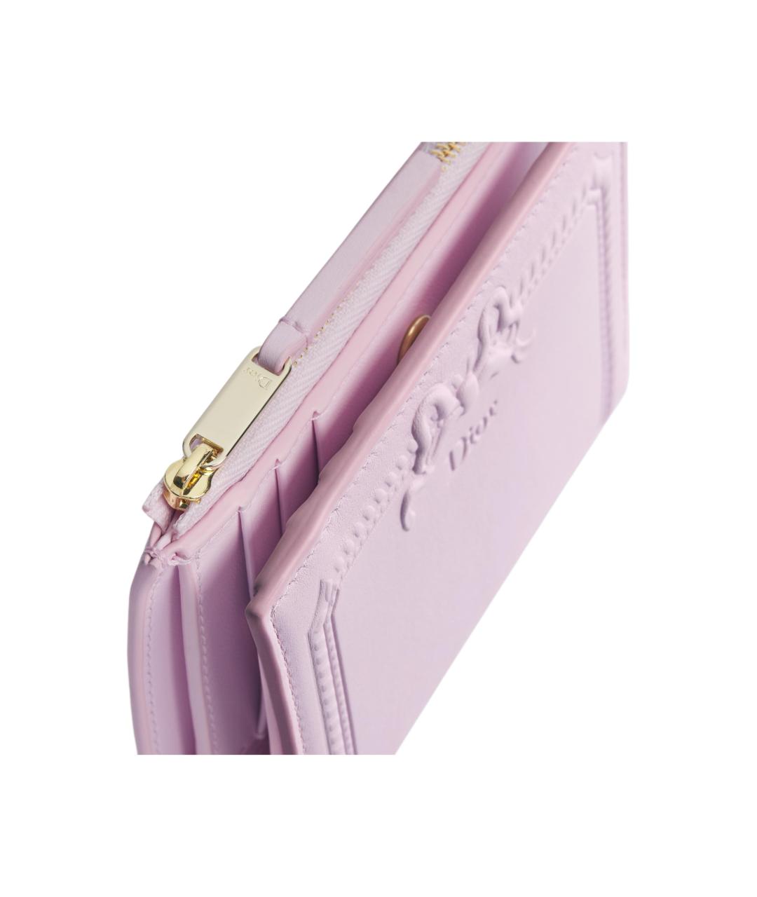 CHRISTIAN DIOR Розовый кожаный кошелек, фото 5