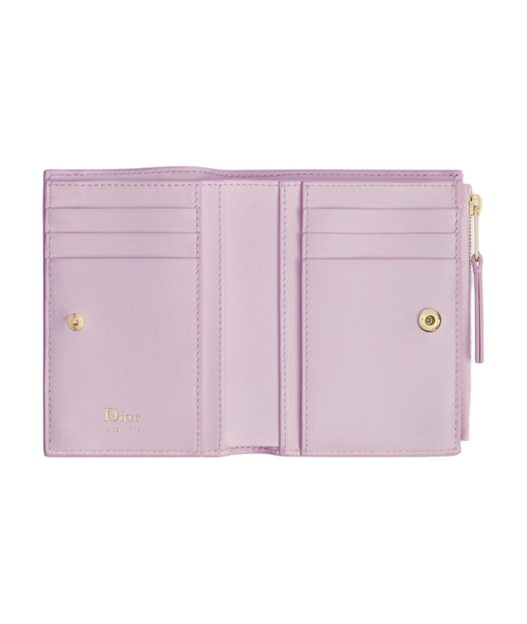 CHRISTIAN DIOR Розовый кожаный кошелек, фото 3