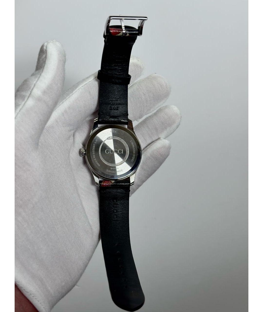GUCCI Черные стальные часы, фото 2