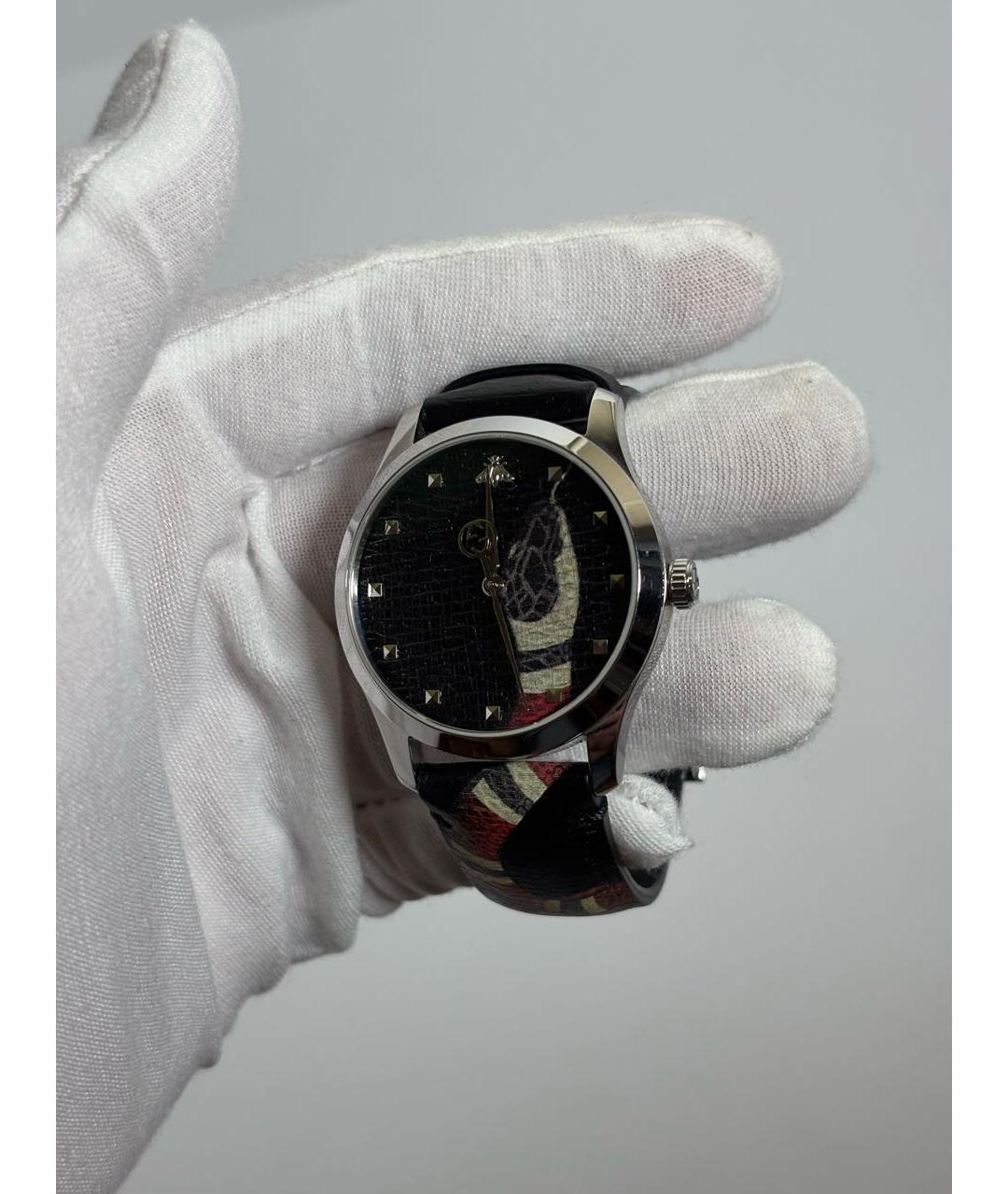 GUCCI Черные стальные часы, фото 6