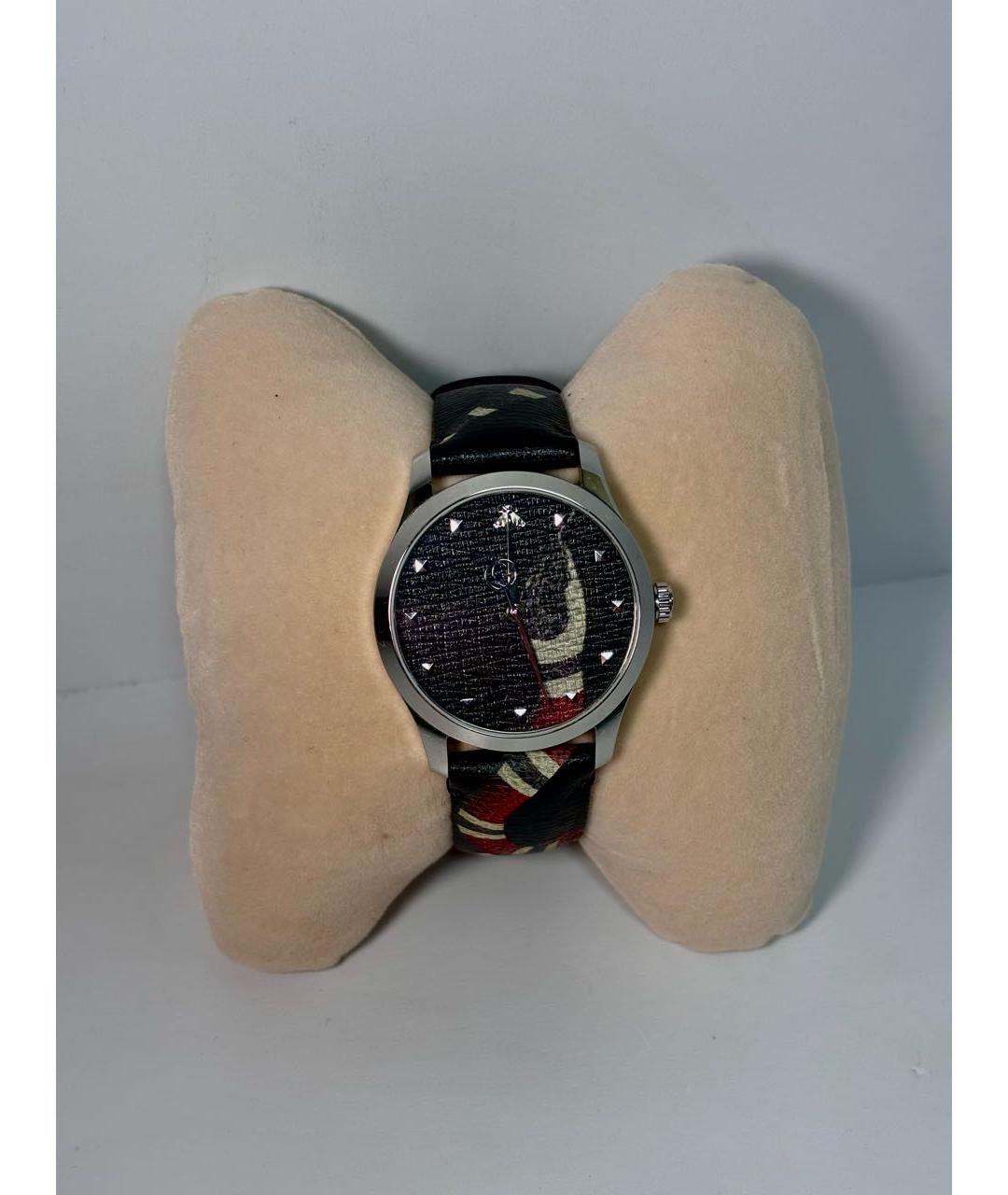 GUCCI Черные стальные часы, фото 7