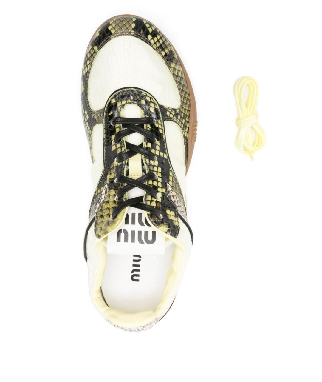 MIU MIU Желтые кроссовки, фото 4