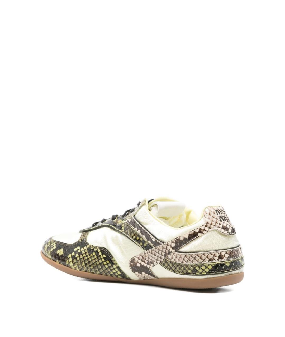 MIU MIU Желтые кроссовки, фото 3