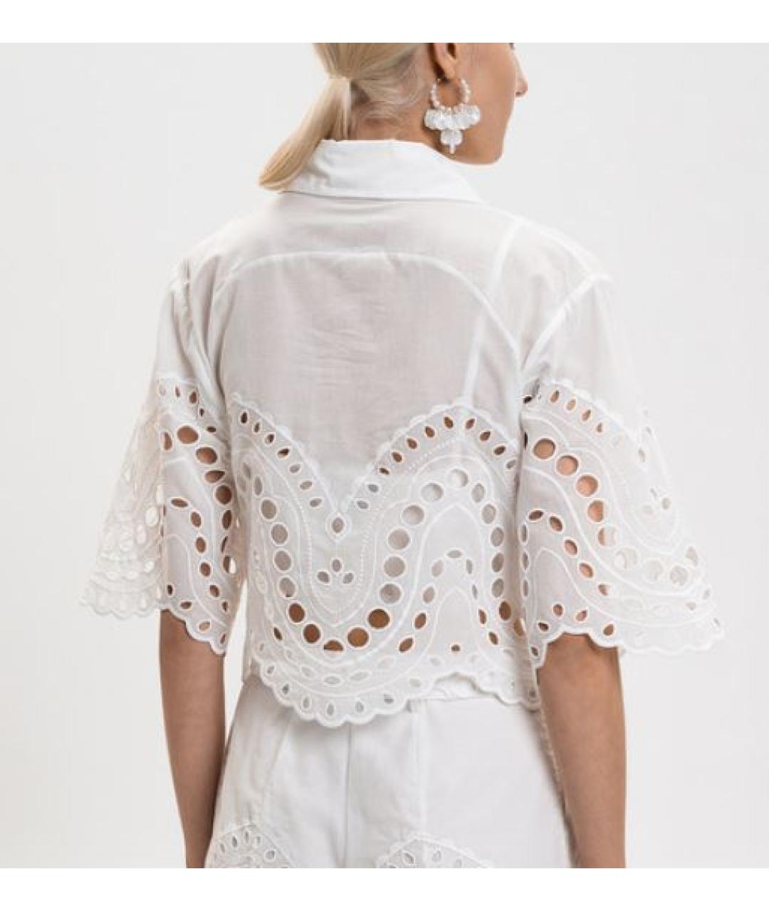 CHARO RUIZ Белая хлопковая рубашка, фото 3