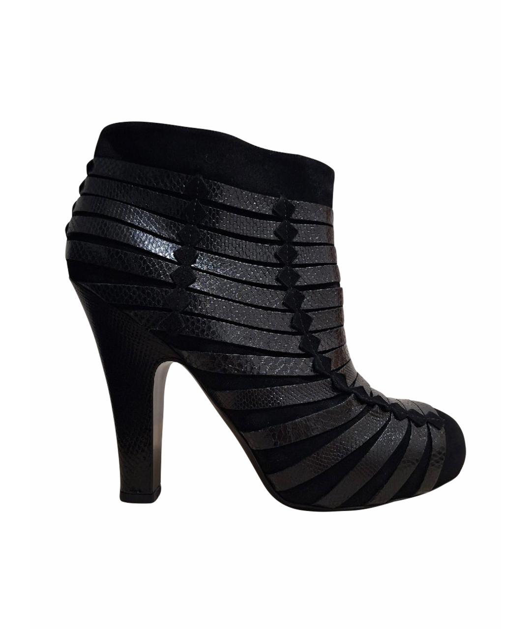 BOTTEGA VENETA Черные замшевые ботильоны, фото 1