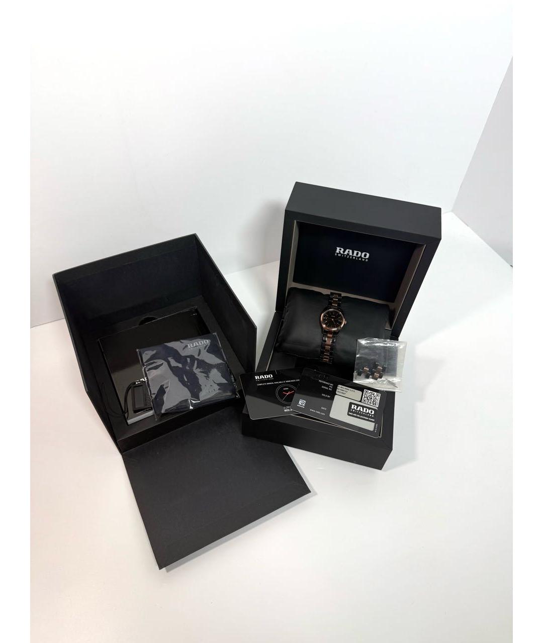 RADO Черные керамические часы, фото 4