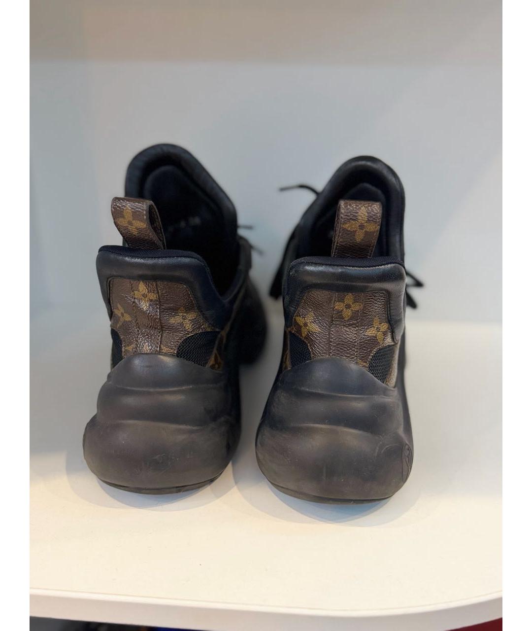 LOUIS VUITTON Коричневые текстильные кроссовки, фото 4