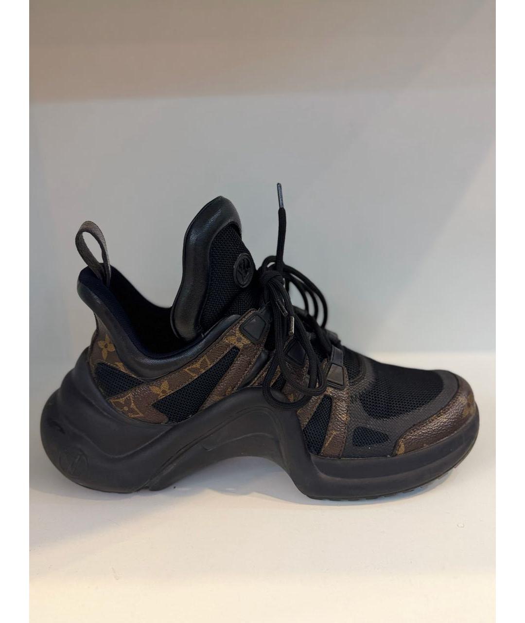LOUIS VUITTON Коричневые текстильные кроссовки, фото 8