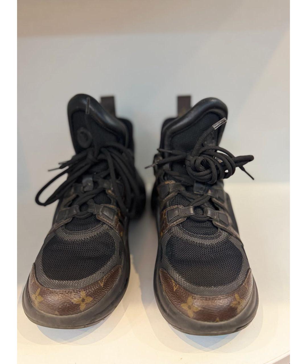 LOUIS VUITTON Коричневые текстильные кроссовки, фото 2