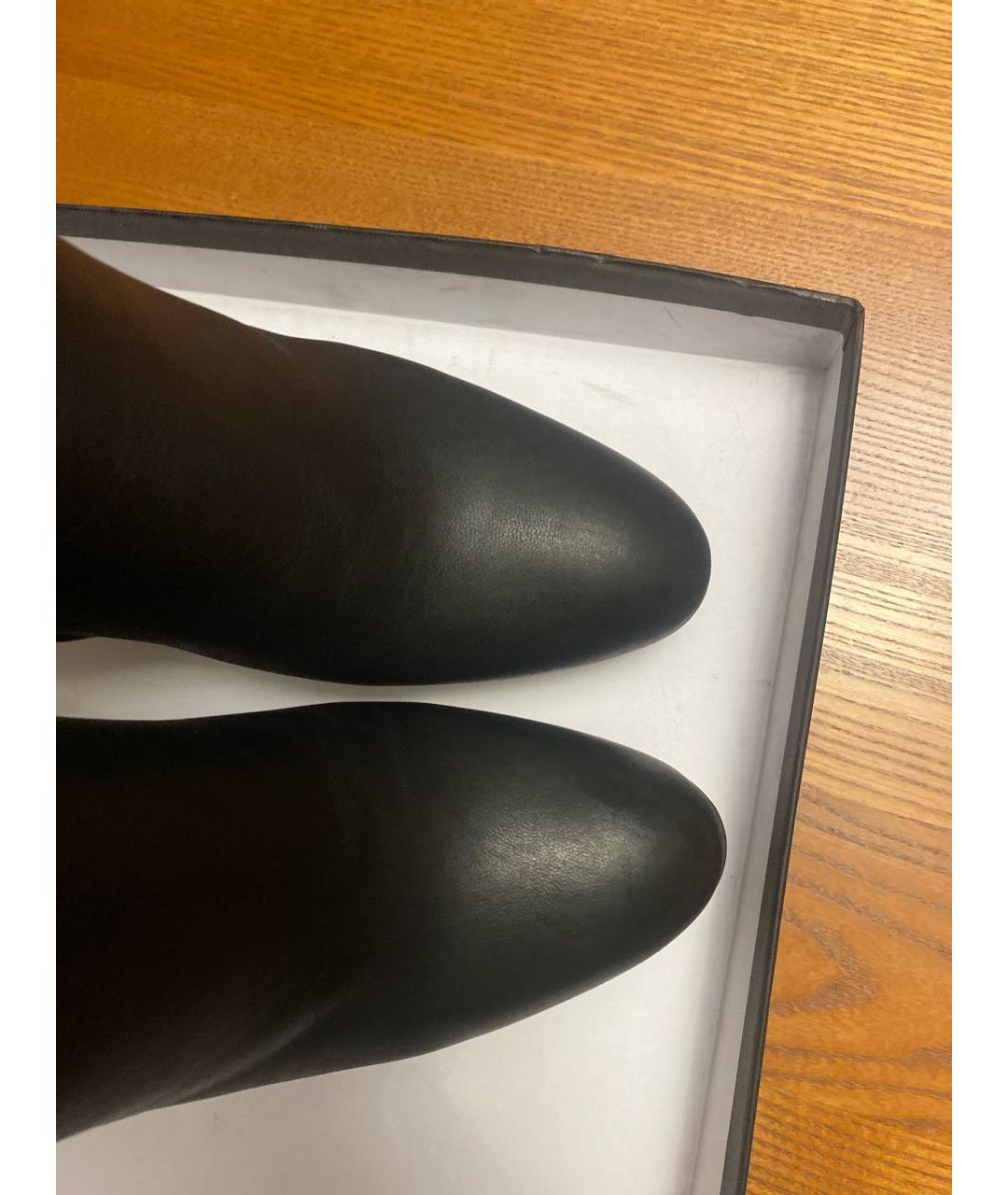 JIL SANDER Черные кожаные сапоги, фото 3