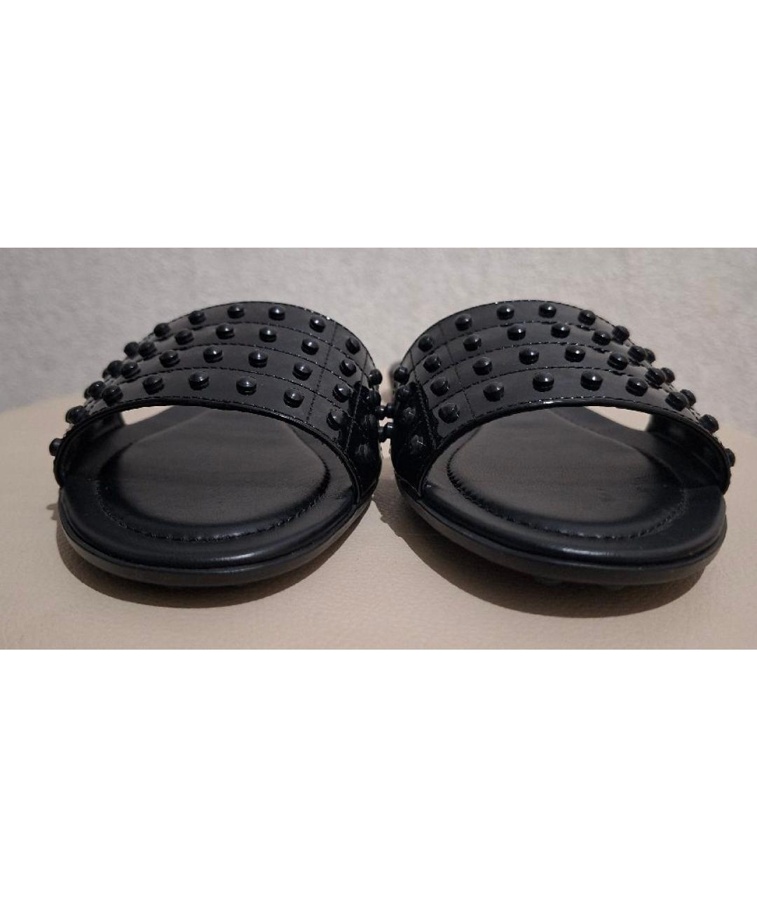 TOD'S Черные шлепанцы, фото 2