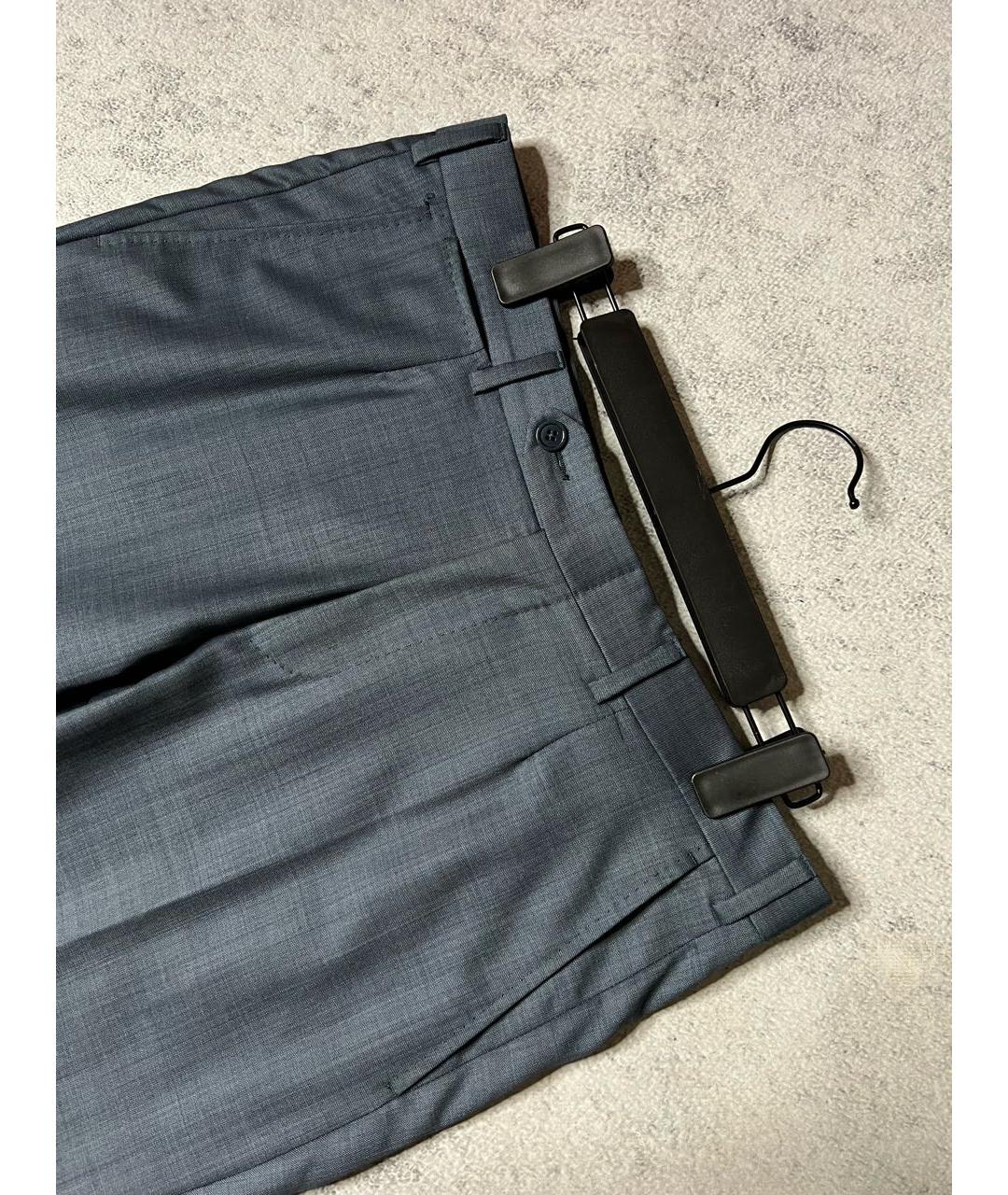 ERMENEGILDO ZEGNA XXX Серые шерстяные классические брюки, фото 2