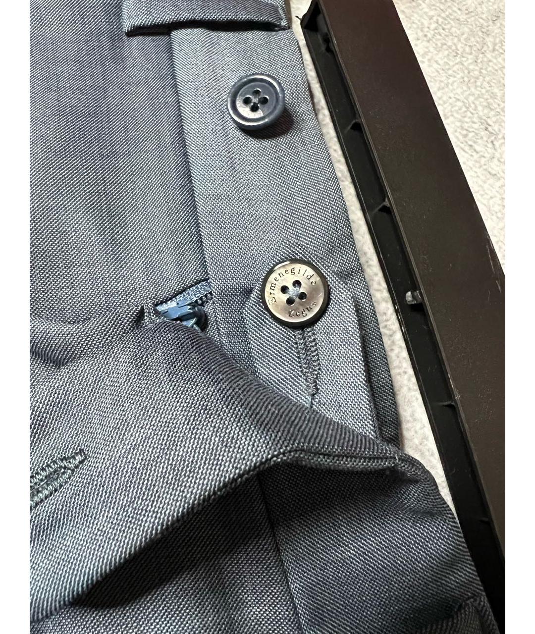 ERMENEGILDO ZEGNA XXX Серые шерстяные классические брюки, фото 4