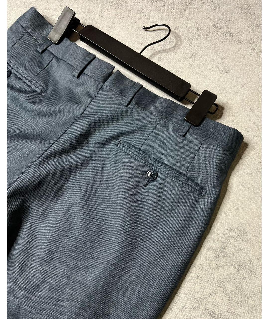 ERMENEGILDO ZEGNA XXX Серые шерстяные классические брюки, фото 3