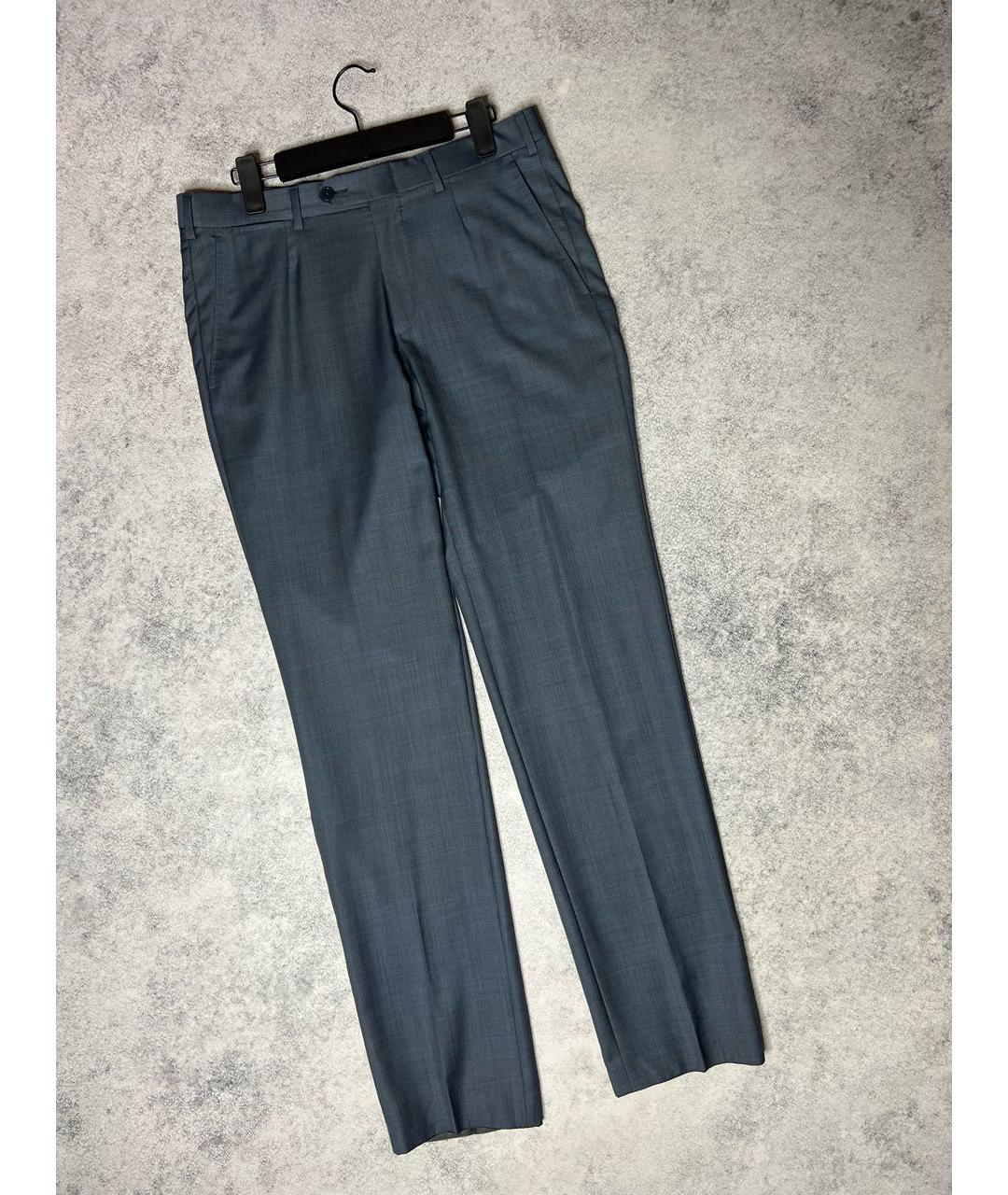 ERMENEGILDO ZEGNA XXX Серые шерстяные классические брюки, фото 7