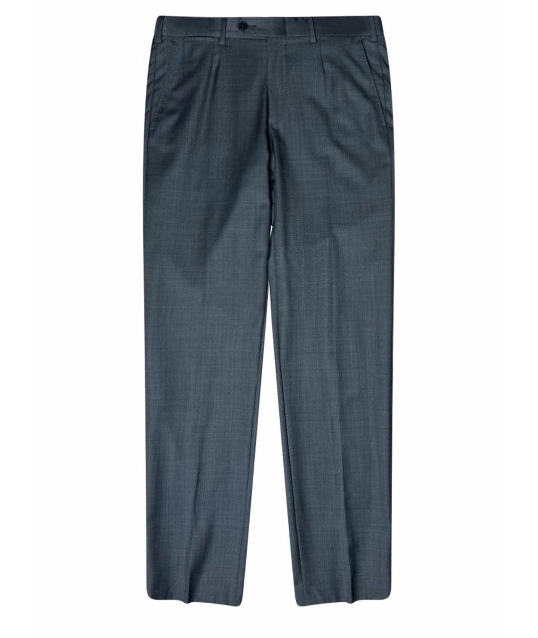 ERMENEGILDO ZEGNA XXX Серые шерстяные классические брюки, фото 1