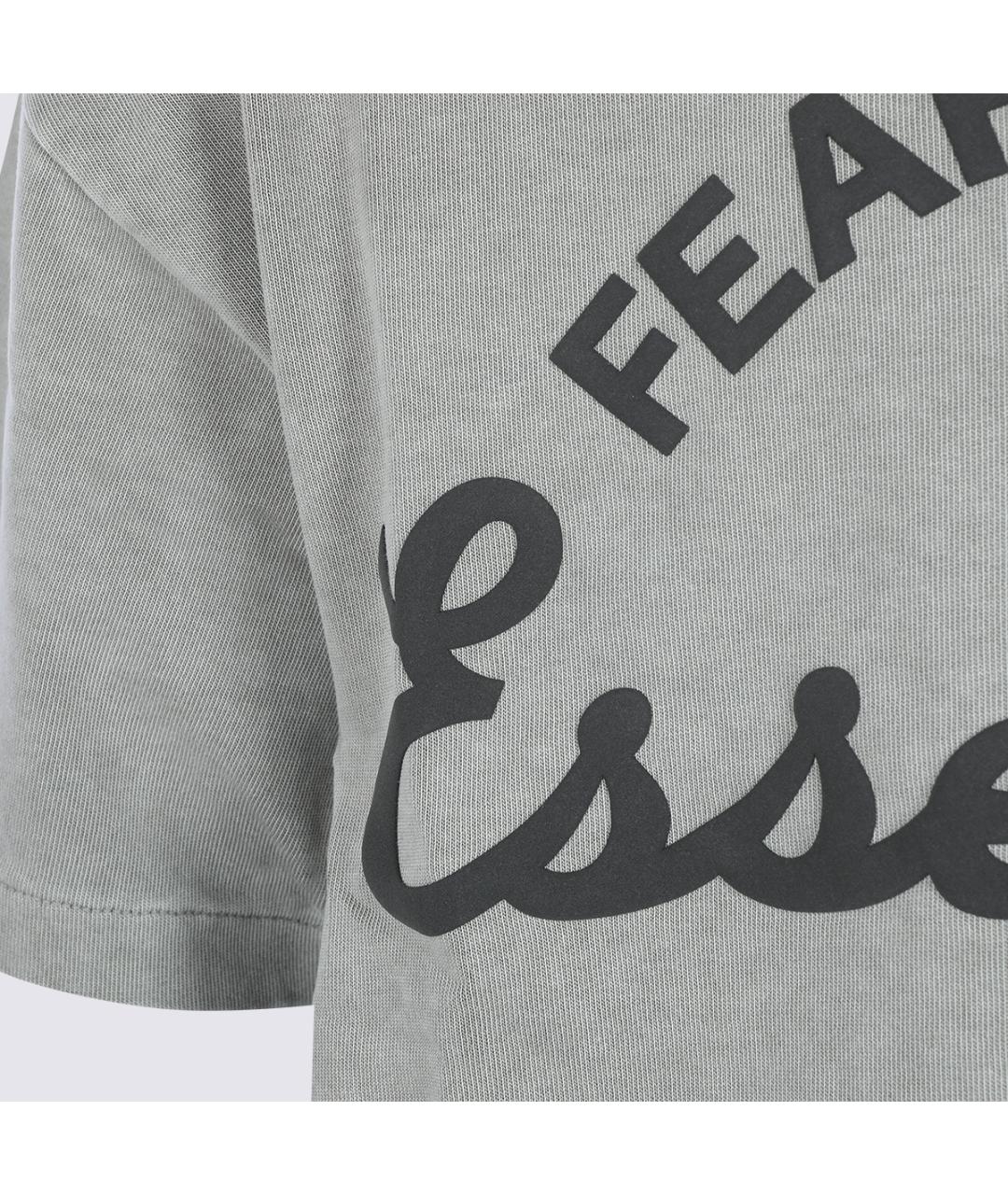 FEAR OF GOD ESSENTIALS Серая хлопковая футболка, фото 4