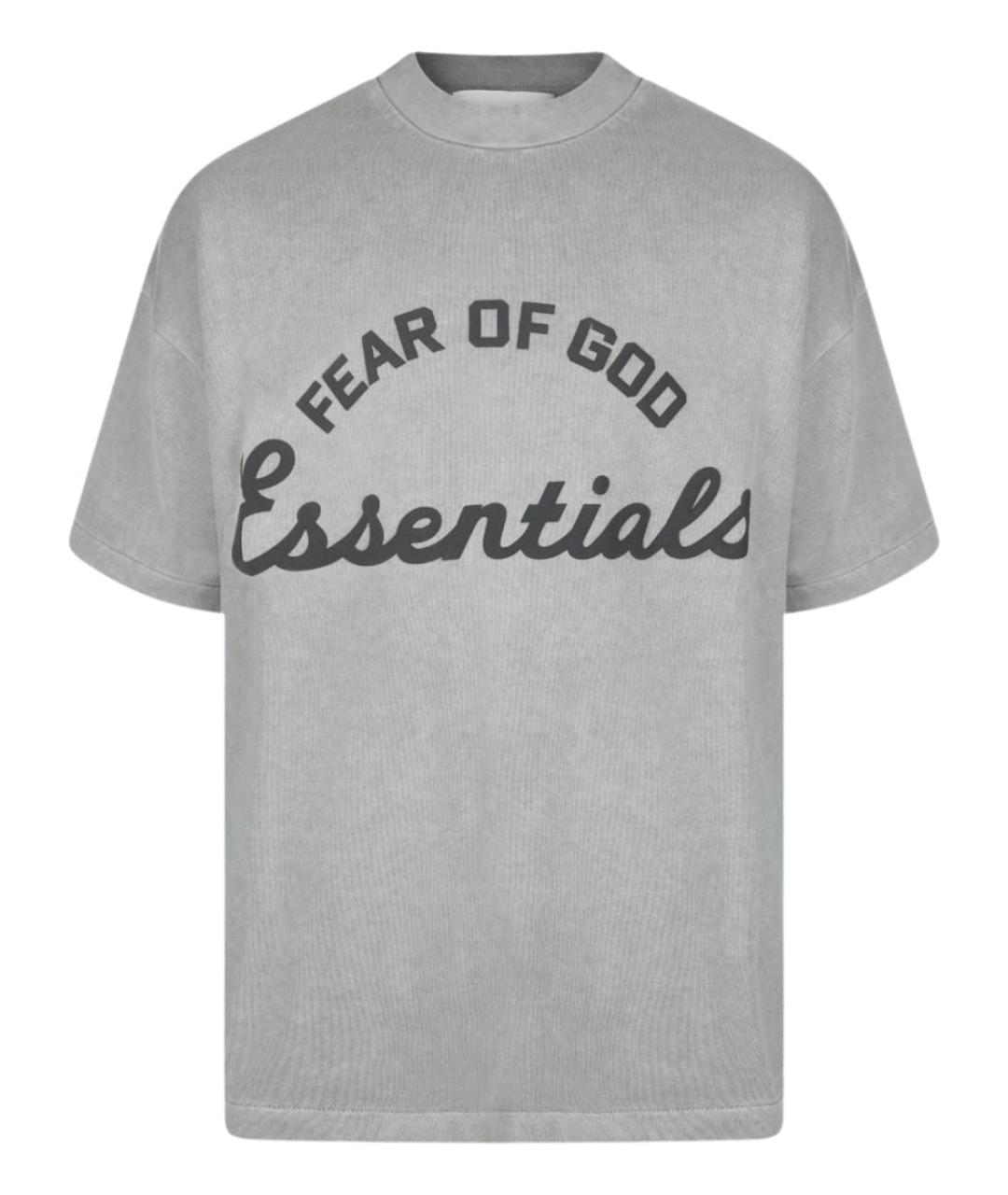 FEAR OF GOD ESSENTIALS Серая хлопковая футболка, фото 1