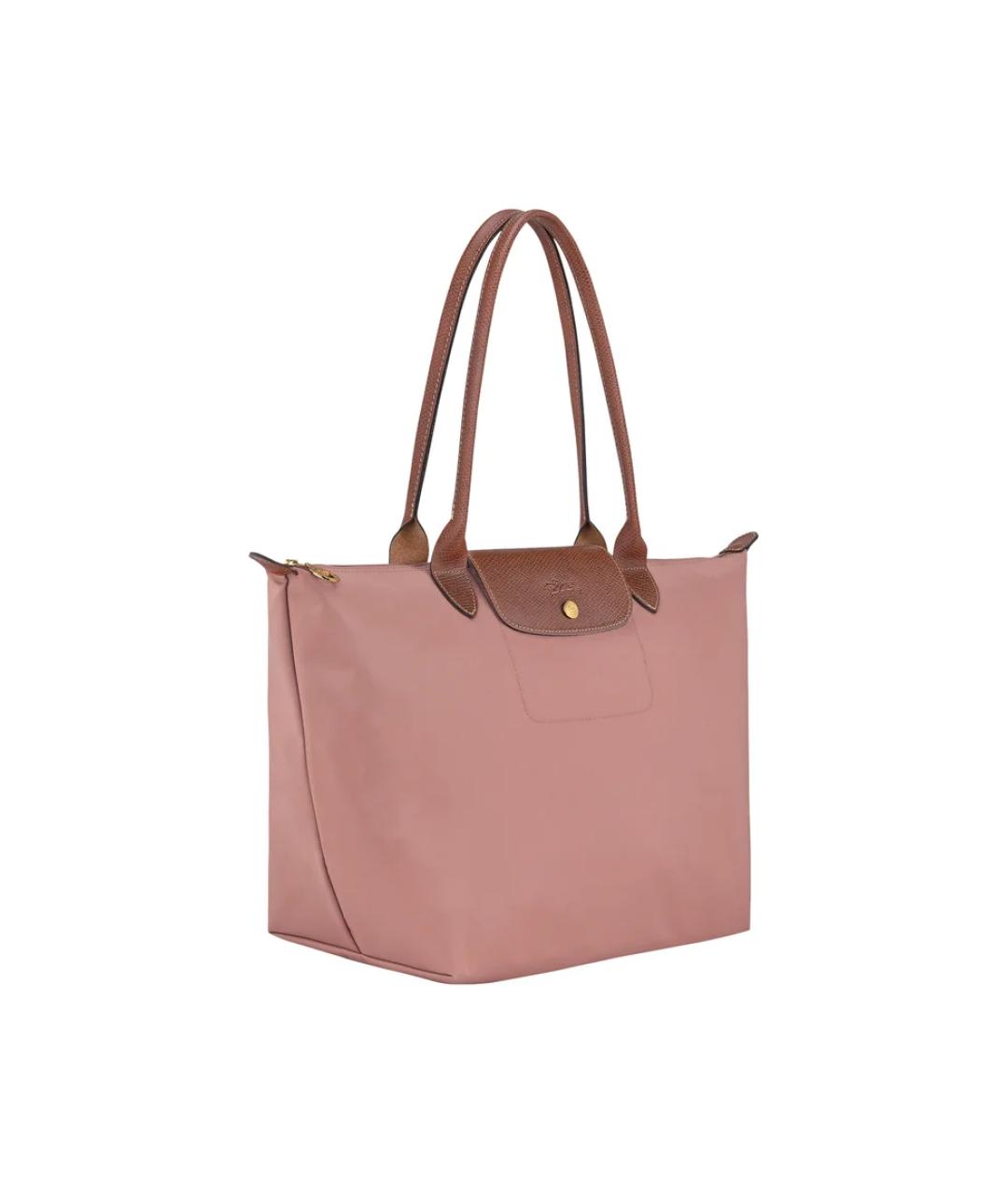 LONGCHAMP Розовая синтетическая сумка тоут, фото 3