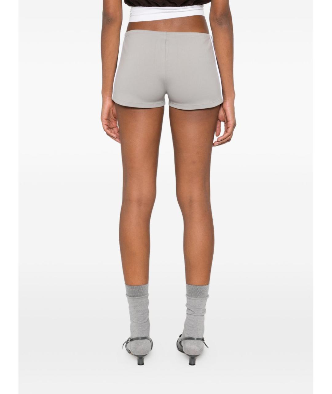 MIU MIU Серые синтетические шорты, фото 3