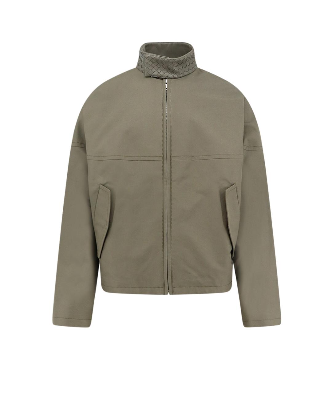 BOTTEGA VENETA Хаки хлопковая куртка, фото 1