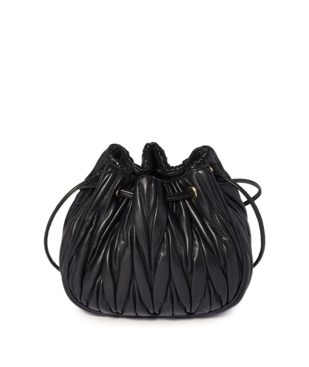 MIU MIU Черная кожаная сумка с короткими ручками, фото 5