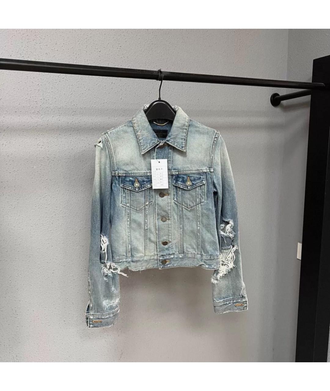 SAINT LAURENT Голубая куртка, фото 6