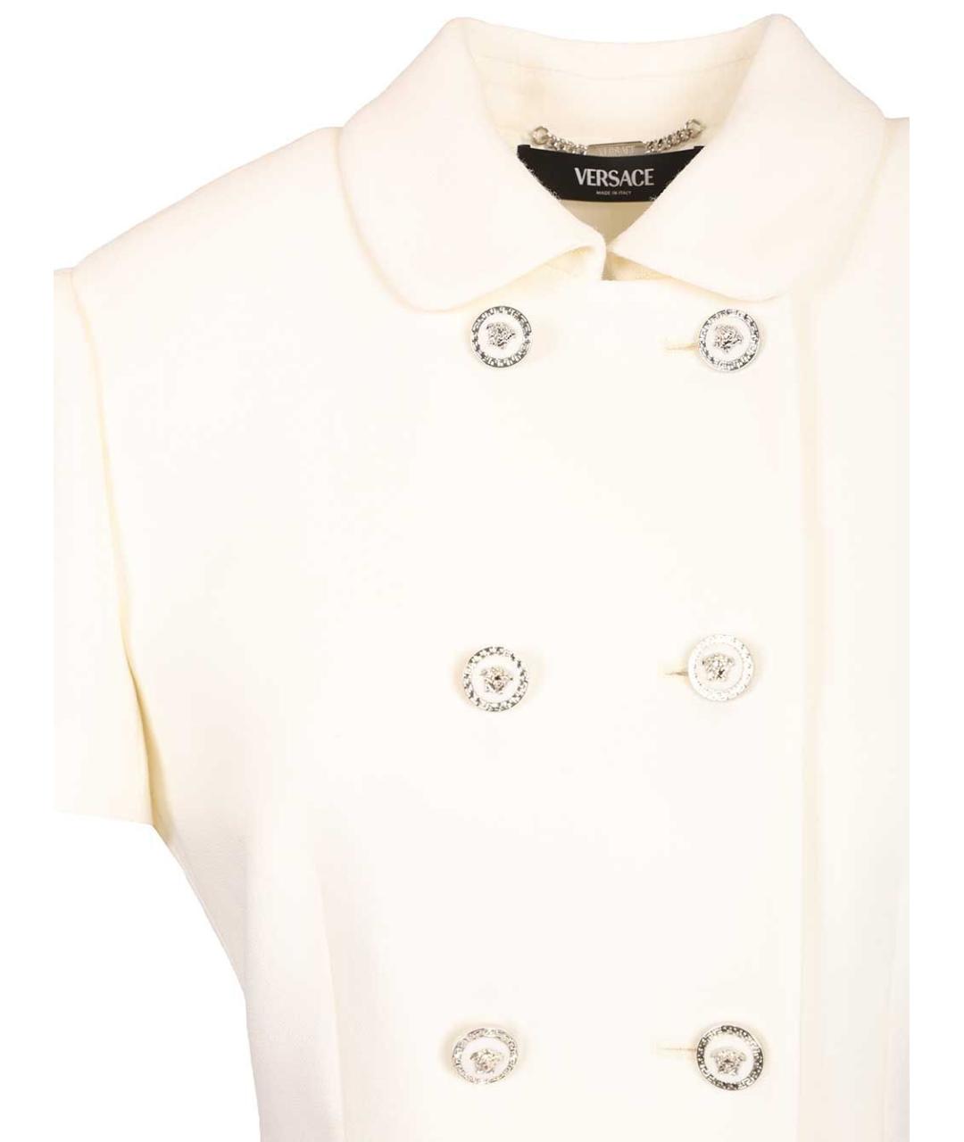 VERSACE Белый шерстяной жакет/пиджак, фото 4